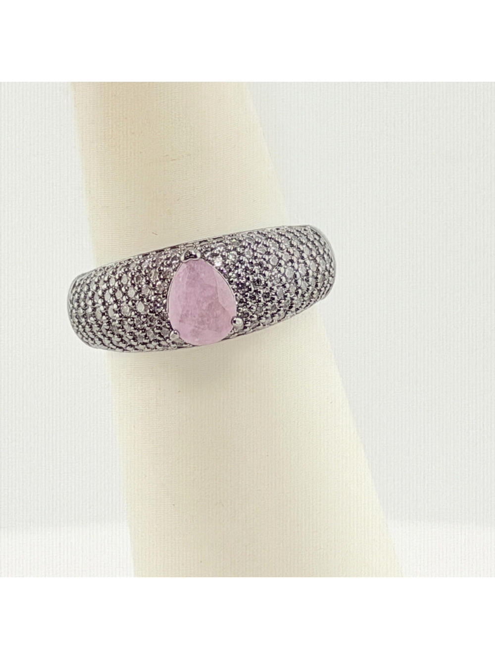 Bomb Party Pave Ring Sz 10 "Celestial Circles" Purple Kunzite +Quartz Hematite